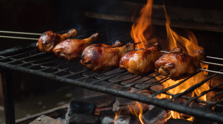 Grilled chicken meat. AI generative.の素材