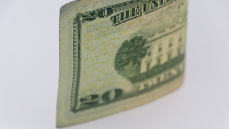 Twenty us dollars close up. American money.の写真素材