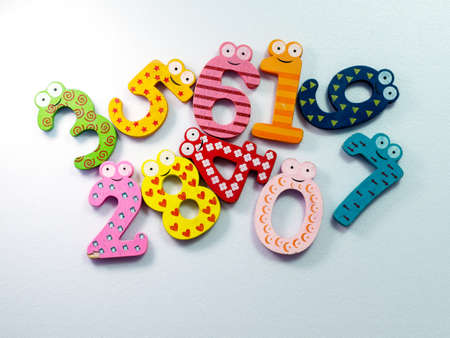 A merry kit of the kid's numbers with eyes.
