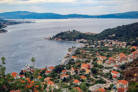 View of the bay of Kotor. Mediterranean Sea. Scenery.の写真素材