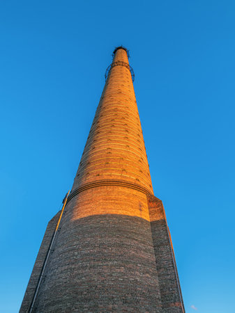 300th ft. brick smokestack chimney on the old boiler house