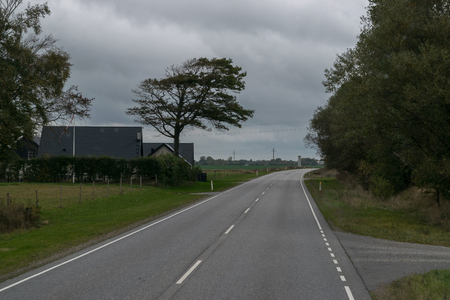 On the road through Denmarkの写真素材