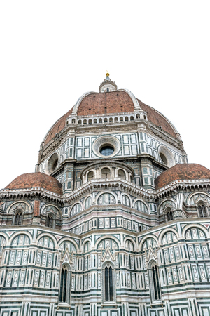Florence's Cathedral, the Duomo isolated on white, Italy.の写真素材