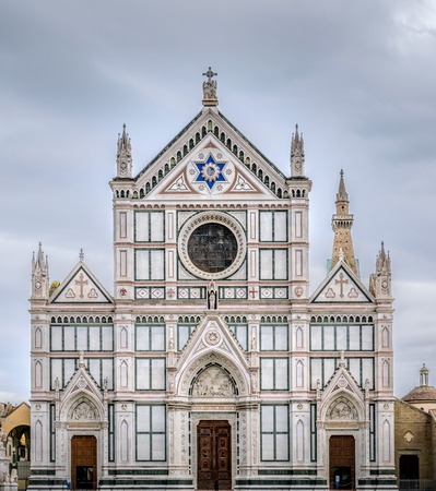 The Basilica di Santa Croce in Florence. Ii is the principal Franciscan church in Florence, Italy, and a minor basilica of the Roman Catholic Church.の写真素材