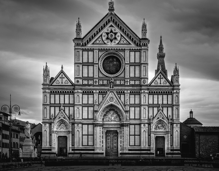 The Basilica di Santa Croce in Florence. Ii is the principal Franciscan church in Florence, Italy, and a minor basilica of the Roman Catholic Church.のeditorial素材