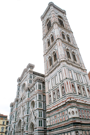 Florence's Cathedral, the Duomo isolated on white, Italy.の写真素材