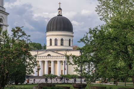 CHISINAU, MOLDOVA - 29 APRIL, 2016: View to the The Metropolitan Cathedral Nativity of the Lord in Chisinau, Moldova.のeditorial素材