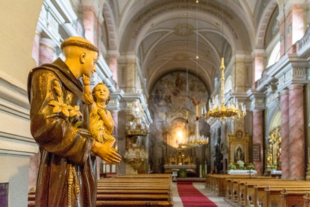 A statue in an old Lutheran Church.のeditorial素材
