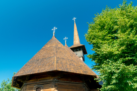 Memorial Church Mihai Viteazul on a sunny summer day in Alba Iulia, Romania.の写真素材