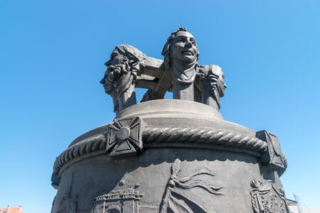 ALBA IULIA, ROMANIA - 11 AUGUST 2018: Statue inside the Citadel Alba-Carolina in Alba Iulia, Romania.のeditorial素材