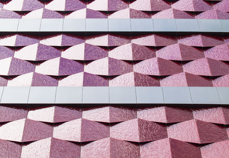 Metal facade of the building