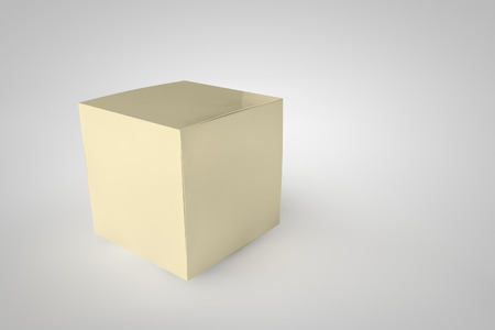 Mock-up cardboard box standing on white background. Packaging for your design. 3D render cardboard box. Three-dimensional rendering.の写真素材