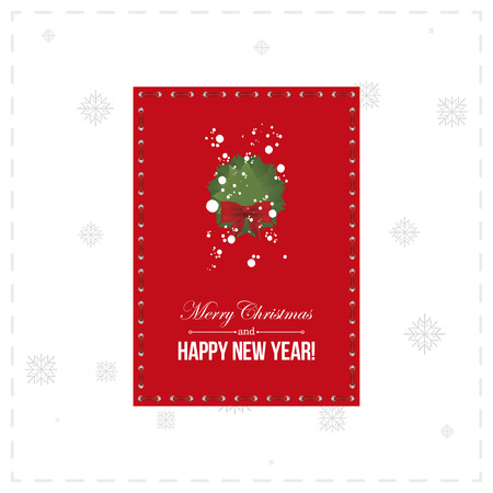 Merry Christmas and Happy New Year. Invitation card.のイラスト素材