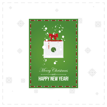Merry Christmas and Happy New Year. Invitation card.のイラスト素材