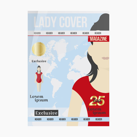 The girl on the cover of the magazine.のイラスト素材