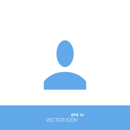 Profile icon in flat style isolated on white background. Profile symbol for your design and logo. Vector illustration EPS 10.のイラスト素材