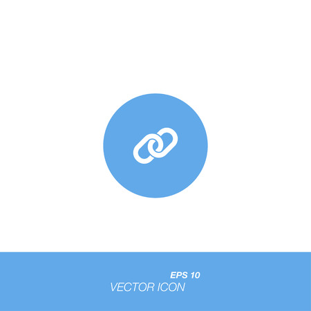 Links icon in flat style isolated on white background. Links symbol for your design and logo. Vector illustration EPS 10.のイラスト素材