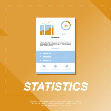 Business vector graphics and statistics. Flat vector illustrationのイラスト素材