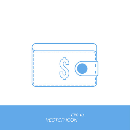 Purse icon in flat style isolated on white background. Purse symbol for your design and logo. Vector illustration EPS 10.のイラスト素材