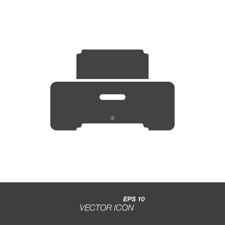 Printer icon in flat style isolated on white background. Printer symbol for your design and logo.のイラスト素材