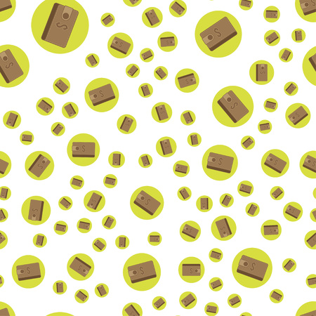 Seamless pattern, set purses on a white background. Flat vector illustration EPS 10のイラスト素材