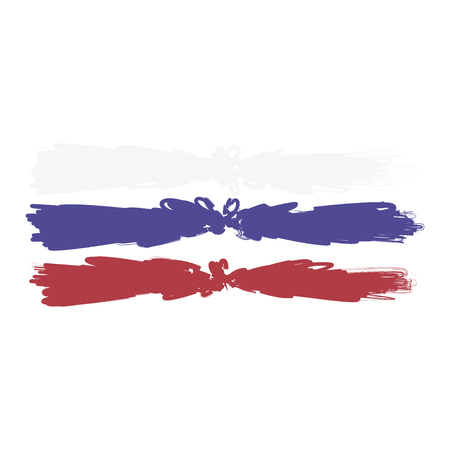 Russian decorative Flag. Flat vector illustration EPS 10のイラスト素材