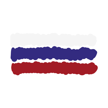 Russian decorative Flag. Flat vector illustration EPS 10のイラスト素材