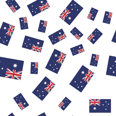 Australian seamless pattern with Flag. Flat vector illustration EPS 10.のイラスト素材