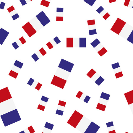 French seamless pattern with Flag. Flat vector illustration EPS 10.のイラスト素材