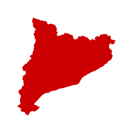 Abstract map Catalonia on white background. Flat vector illustration EPS 10のイラスト素材