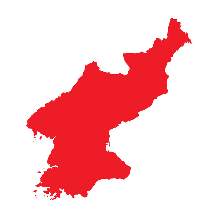 Abstract map North Korea. Flat vector illustration EPS 10のイラスト素材