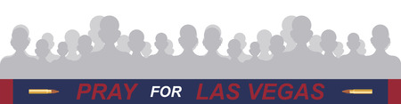Las Vegas Shooting. Concept of terrorism and the memory of the deadのイラスト素材