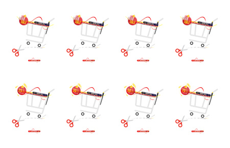 Mega sale 25 - 70 off discount banner.のイラスト素材