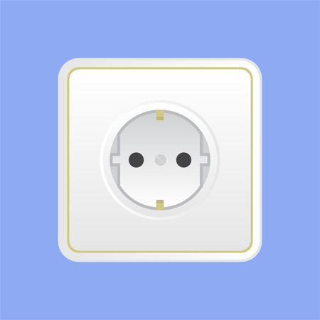 Realistic electric socket. Flat vector illustration EPS 10.のイラスト素材