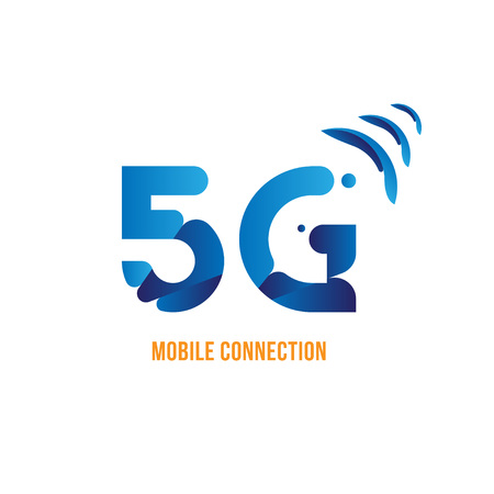 5G icon with original font.のイラスト素材
