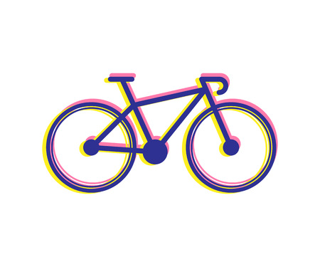 Bicycle icon on white background. Flat Vector illustration EPS10.のイラスト素材