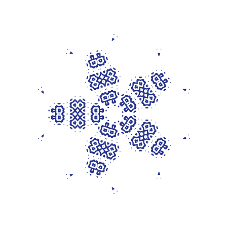 Ethnic symbol in a geometric and symmetrical designのイラスト素材