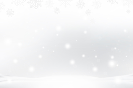 Christmas and New Year background with snowflakes and light effects on a blue background. Flat vector illustration EPS10.のイラスト素材