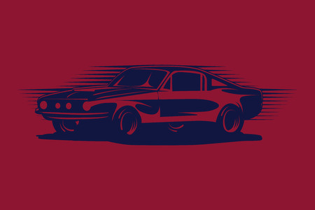 Silhouette of a sports carのイラスト素材