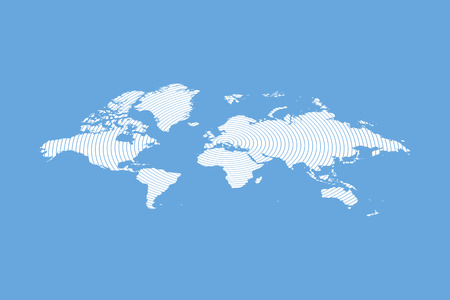 Abstract isometric World Map in motion. Flat vector illustration EPS 10のイラスト素材