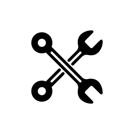Wrench Icons for logo. Customization, repair and maintenance. Flat vector illustrationのイラスト素材