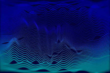 Abstract technological background in vibrant colors with wave effect