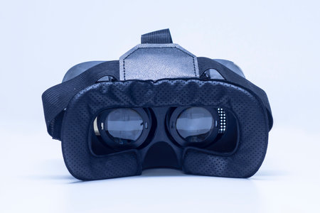 Glasses for virtual reality and 360-degree video. VR helmet for the smartphone