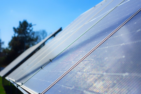 Solar panels as alternative energy. Environmentally friendly renewable electricity