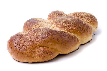 A loaf of challah bread for shabbatの写真素材