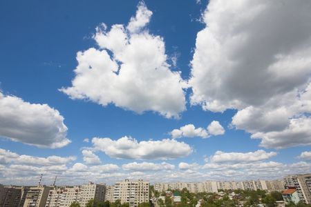 clouds over the cityの写真素材