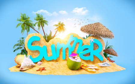 Bright, unusual and colorful summer backgroundの写真素材