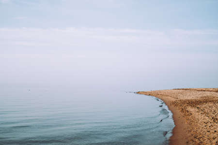 Coastline and sea in summer dayの写真素材