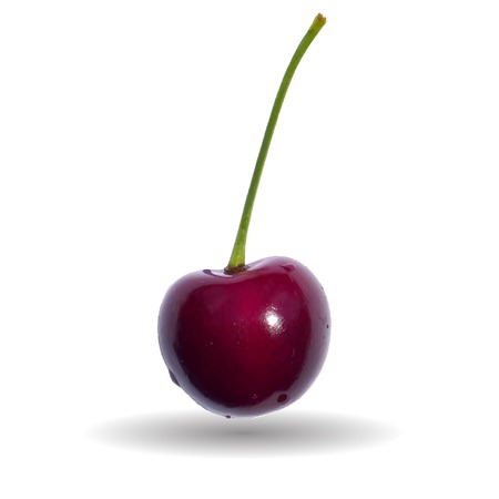 Ripe red cherry berry. 