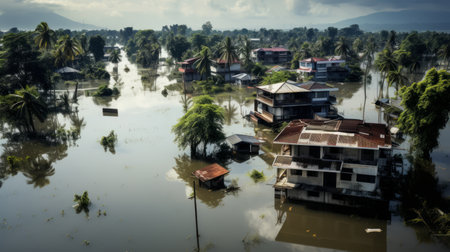Climate change adaptation strategies, focusing on resilience and mitigation efforts Generative AIの素材
